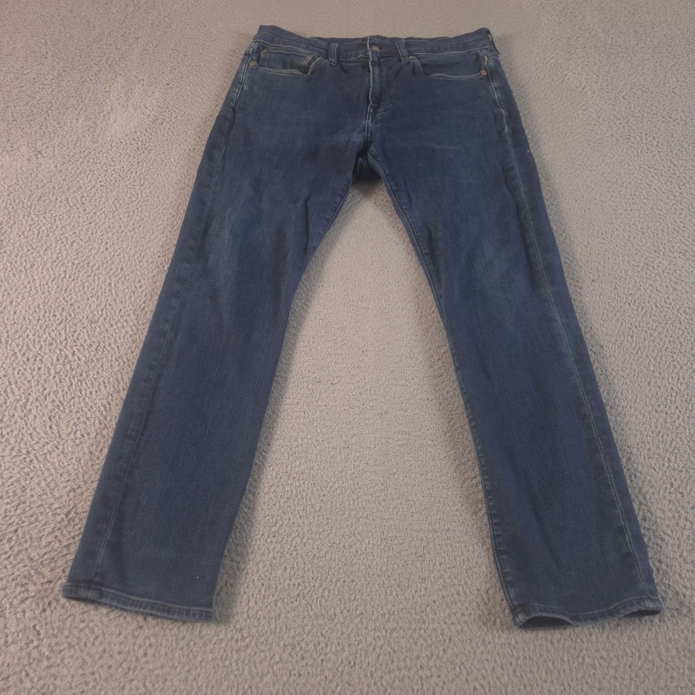 J.Crew Jeans Mens 32x30‎ Blue 484 Slim Fit Stretch Deep Lake Wash Tapered Denim